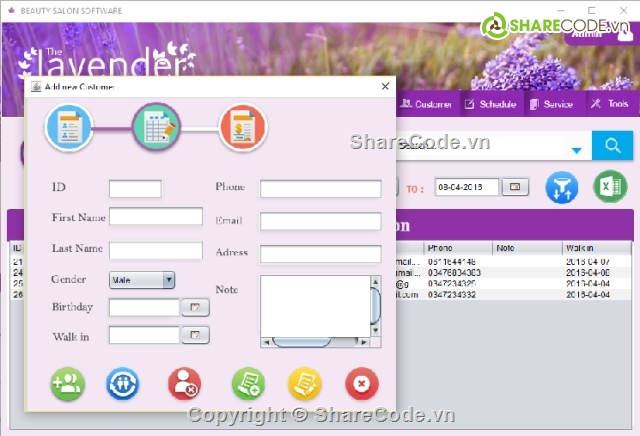 Beauty Salon Manager Java,Quản lý Salon,Schedule Salon,Quản lý thẩm mỹ viện,Lavender,Salon manager