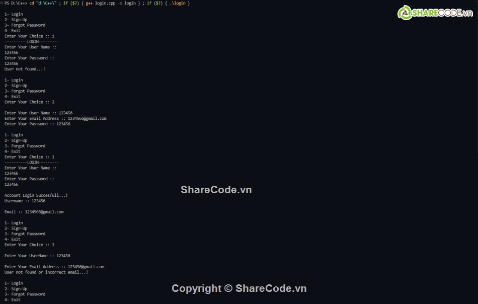 Sharecode,Code đồ án,C++