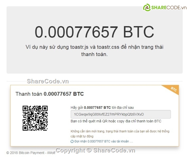 bitcoin,website bán hàng,tích hợp,Bitcoin PHP