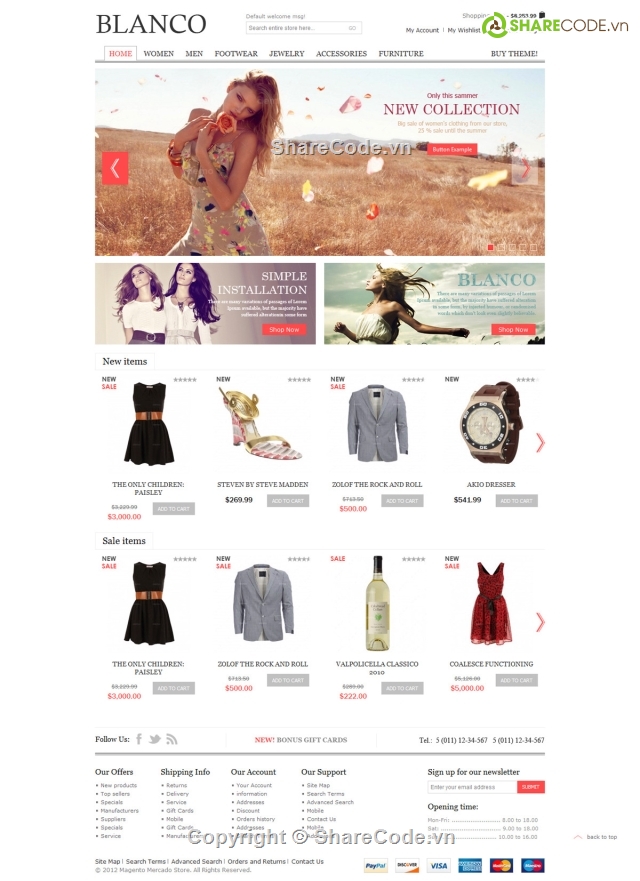 Blanco,Reponsive Magento Theme,Theme cho Magento,theme web thời trang