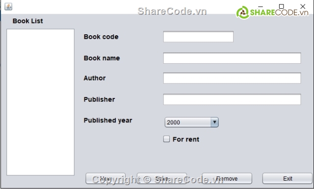 book management,java,swing,code java