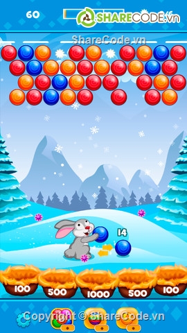 Shooting Bubble,Bubble Shooter Easter Bunny,GAME KIT,game bắn bóng