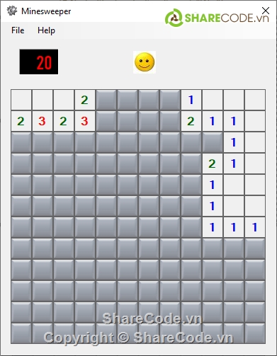 Minesweeper,Dòn mìn,Minesweeper Winform,C# - Game dò mìn