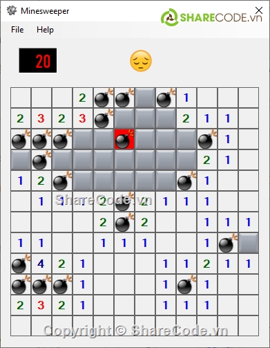 Minesweeper,Dòn mìn,Minesweeper Winform,C# - Game dò mìn