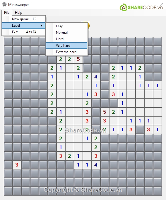 Minesweeper,Dòn mìn,Minesweeper Winform,C# - Game dò mìn