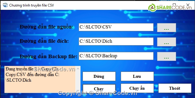 truyền file C#,C# Truyền file CSV,truyền file ESCSV