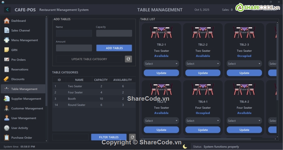 quản lý,nhà hàng,Hệ thống quản lý