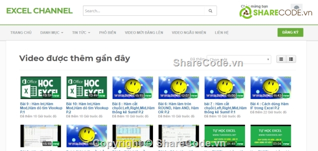 kênh Video,website khóa học video,php video,web chia sẻ video,Channel Video tự động