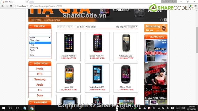 giao diện web,bán điện thoại,source thế giới di động,web bán điện thoại,shop bán điện thoại