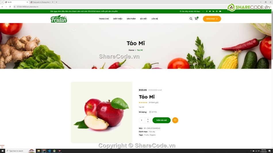 code web ẩm thực,đồ án web bán nông sản sạch,đồ án php bán rau sạch php mysql,đồ án bán thực phẩm php mysql