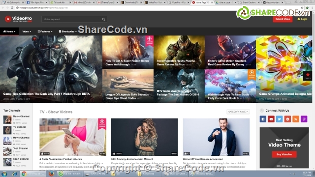 theme video website wordpress,thêm video giong youtube,videopro theme,website giống youtube