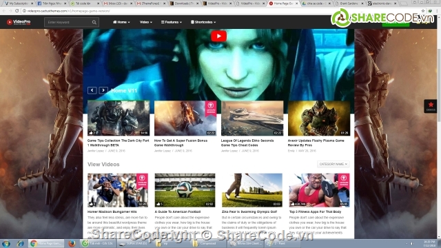 theme video website wordpress,thêm video giong youtube,videopro theme,website giống youtube