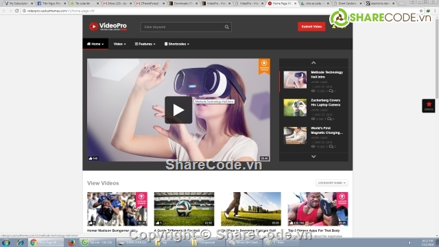 theme video website wordpress,thêm video giong youtube,videopro theme,website giống youtube