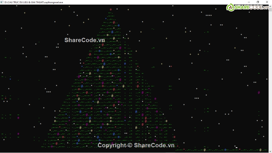 Noel,code cây thông noel,cây thông noel c++