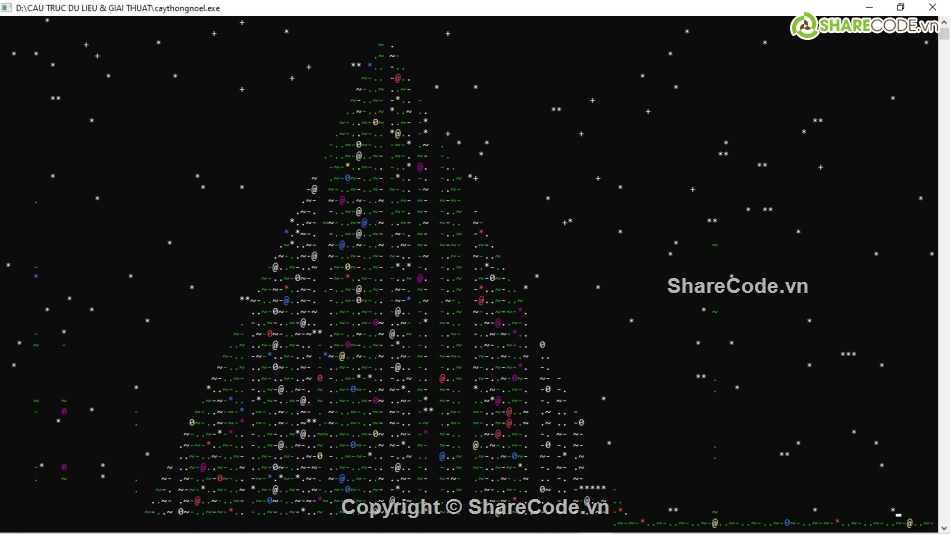 Noel,code cây thông noel,cây thông noel c++