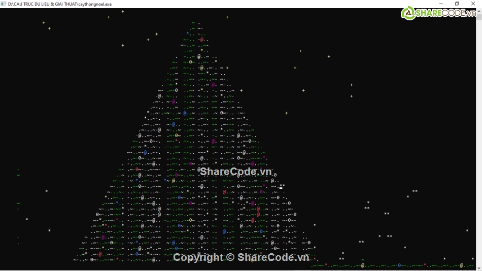 Noel,code cây thông noel,cây thông noel c++