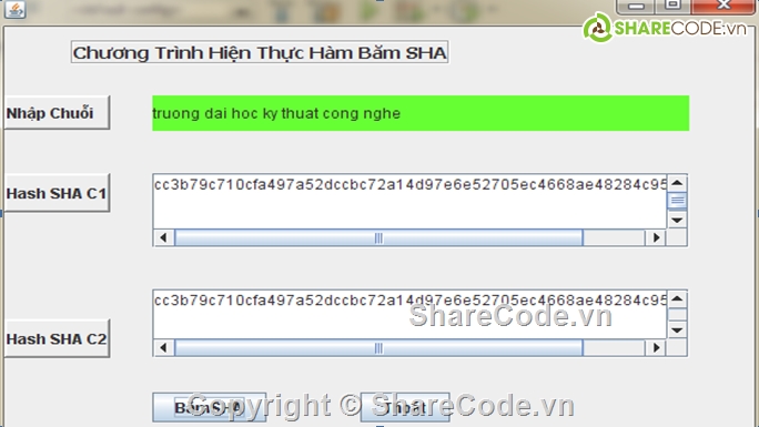băm MD5 và hàm băm SHA,MD5,SHA,Chương trình java,hàm băm,Chương trình tính toán