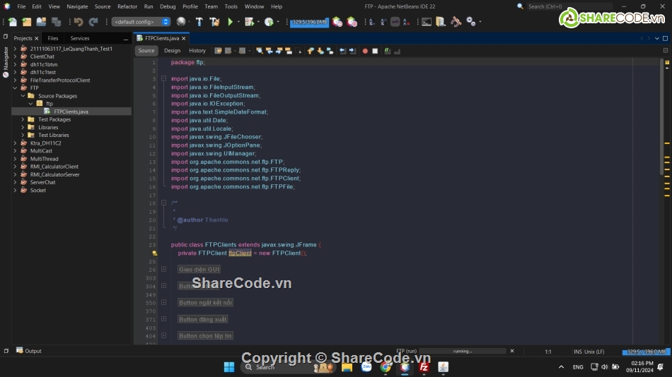 phần mềm,java netbeans,Share code,ftp