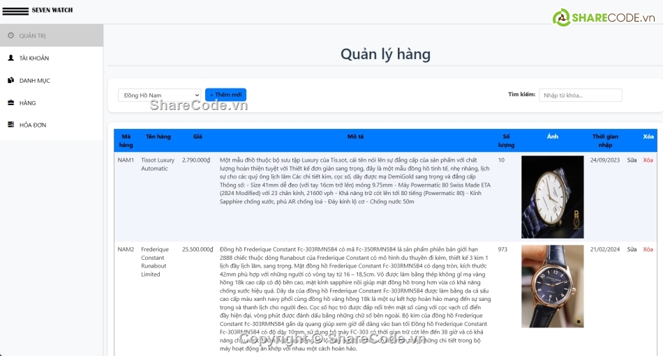 .NET,Báo Cáo Đồ án Website,web bán đồng hồ,đồ án web asp.net,asp.net