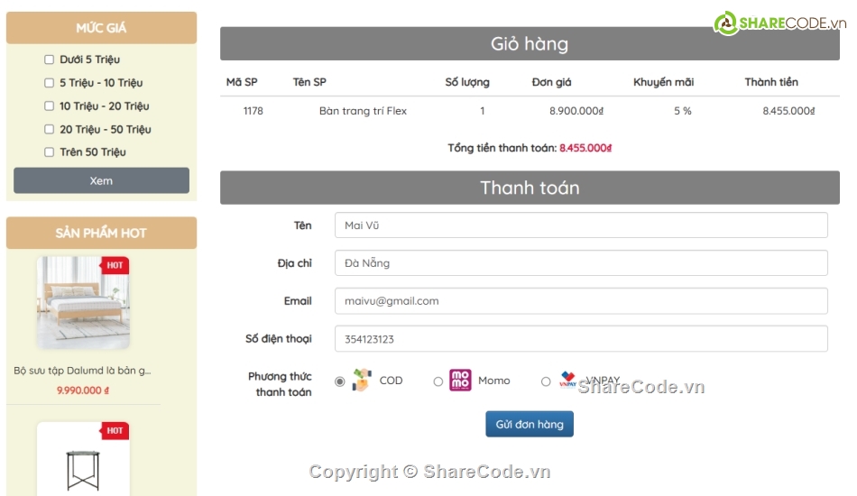 web bán hàng asp.net mvc,Full code và tài liệu,website bán hàng,ASP.NET,Bán nội thất,code thương mại điện tử