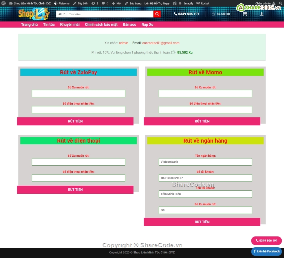 code bán acc game,code bán acc game tự động,code wordpress bán acc game,code bán acc game tự động nạp rút,zalopay,momo