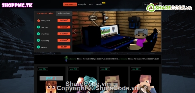 code bán acc liên minh tự động,code bnas acc liên quân tự động,code bán acc ngọc rồng tự động,code bán acc minecraft tự động,code web bán acc game tự động,source code bán acc tự động