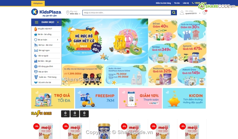 kidsplaza,web bán hàng mẹ và bé,webstie bán hàng mẹ và bé,Code web bán hàng mẹ và bé