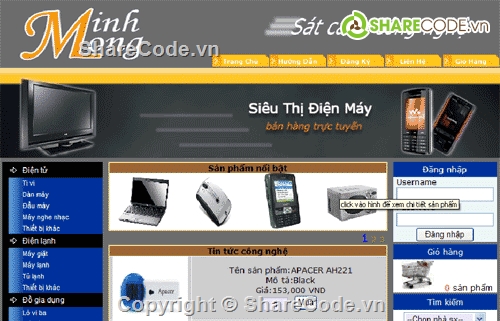 web bán điện máy,web bán đồ kim khí,web bán máy tính,web bán hàng