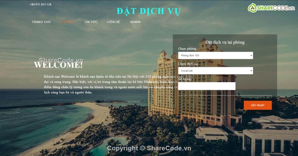 Website giới thiệu,quản lý khách sạn asp,quản lý khách san ASP .NET,website quản lý khách sạn,website quản lý khách sạn ASP .NET,Full code  đặt phòng Khách sạn ASP.NET