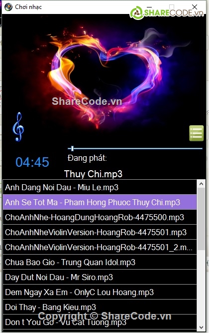 Code C# nghe nhạc,Phần mềm nghe nhạc,Code nghe nhạc C#,Code C#,MP3 C#