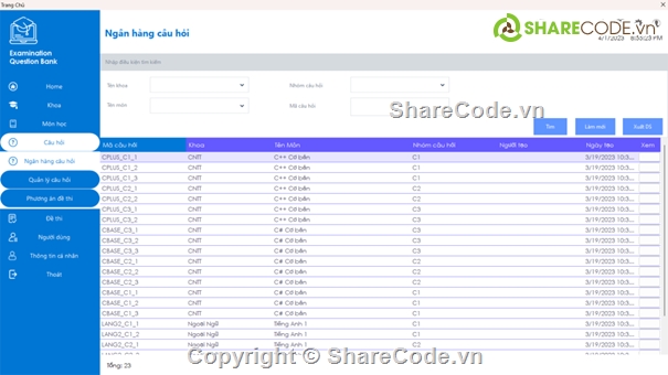 Code C# ngân hàng câu hỏi,phần mềm đề thi C#,C# sinh đề tự động,ngân hàng câu hỏi C#,đồ án luận văn C#,sinh đề thi tự luận C#