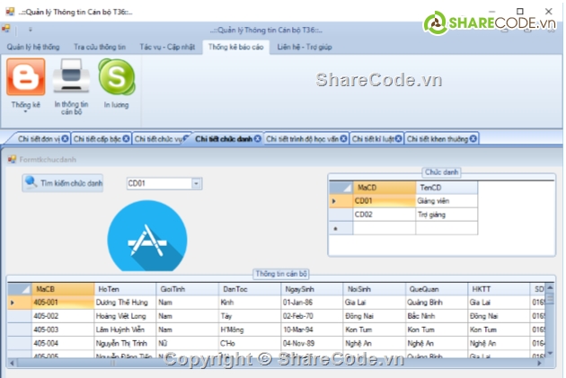visual c#,Quản lý thông tin,code quản lý cán bộ,quản lý cán bộ,quản lý cán bộ giảng viên