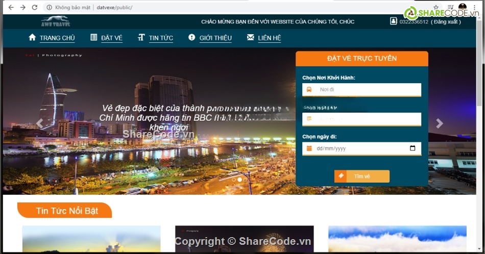 php laravel,code laravel,đặt xe,đặt vé xe,code đầy đủ