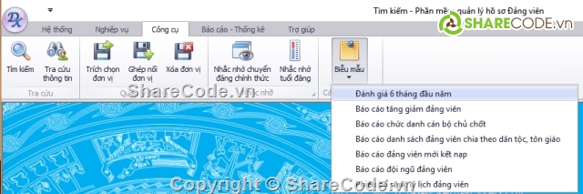 công tác quản lý hồ sơ đảng viên,Code phần mềm quản lý,Quản lý hồ sơ,quản lý đảng viên,đảng viên