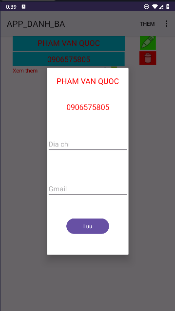 Code đồ án,App Android,Code đồ án Android,App Danh Bạ,word