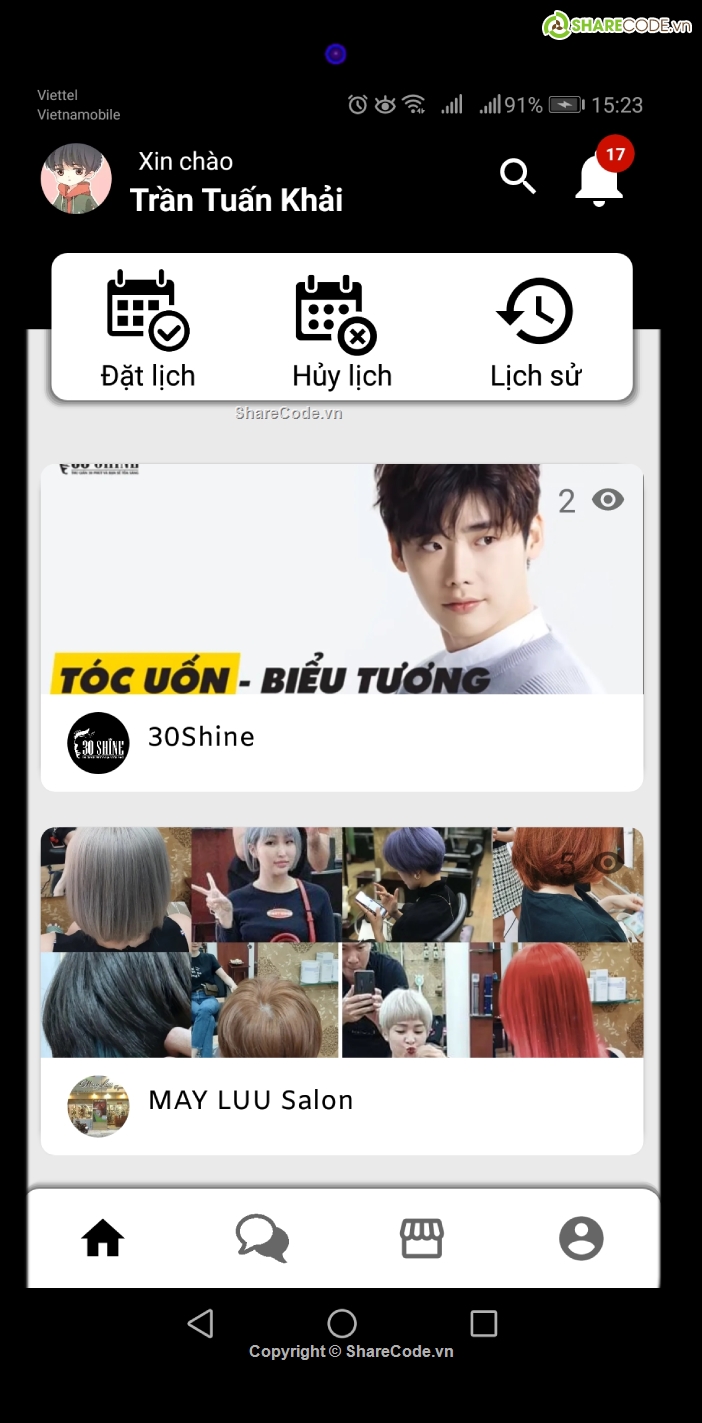 Code đồ án cắt tóc,source code android e-Hair,ứng dụng đặt lịch,đặt lịch cắt tóc android,cắt tóc full code,code đặt lịch cắt tóc android