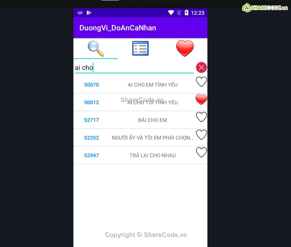 Code đồ án karaoke,Code karaoke Android,Ứng dụng karaoke  Android,share code app karaoke android