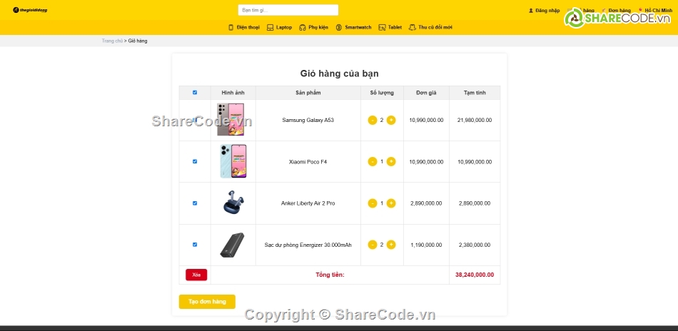 Code đồ án,Code PHP,đồ án bán hàng,Code bán hàng PHP,Web bán hàng,thegioididong