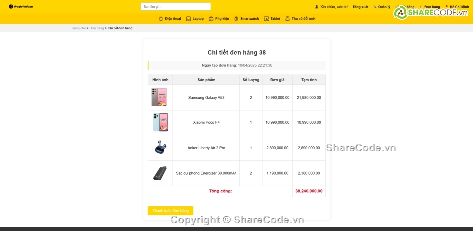 Code đồ án,Code PHP,đồ án bán hàng,Code bán hàng PHP,Web bán hàng,thegioididong