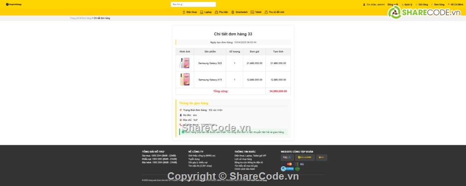 Code đồ án,Code PHP,đồ án bán hàng,Code bán hàng PHP,Web bán hàng,thegioididong