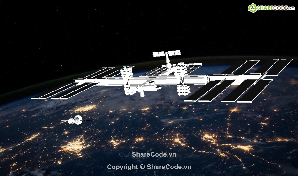 Code trạm vũ trụ 3D,trạm vũ trụ iss 3D,code 3D java eclipse,mô phỏng 3d