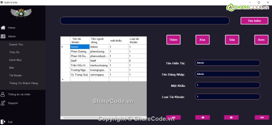 code quản lý c#,C# quản lý quán ăn,c# quản lý quán ăn,bida,Code phần mềm quản lý,quán bida