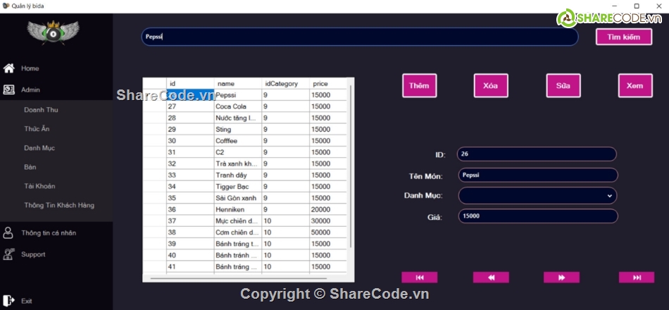 code quản lý c#,C# quản lý quán ăn,c# quản lý quán ăn,bida,Code phần mềm quản lý,quán bida