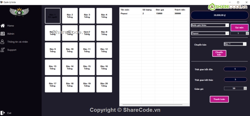 code quản lý c#,C# quản lý quán ăn,c# quản lý quán ăn,bida,Code phần mềm quản lý,quán bida