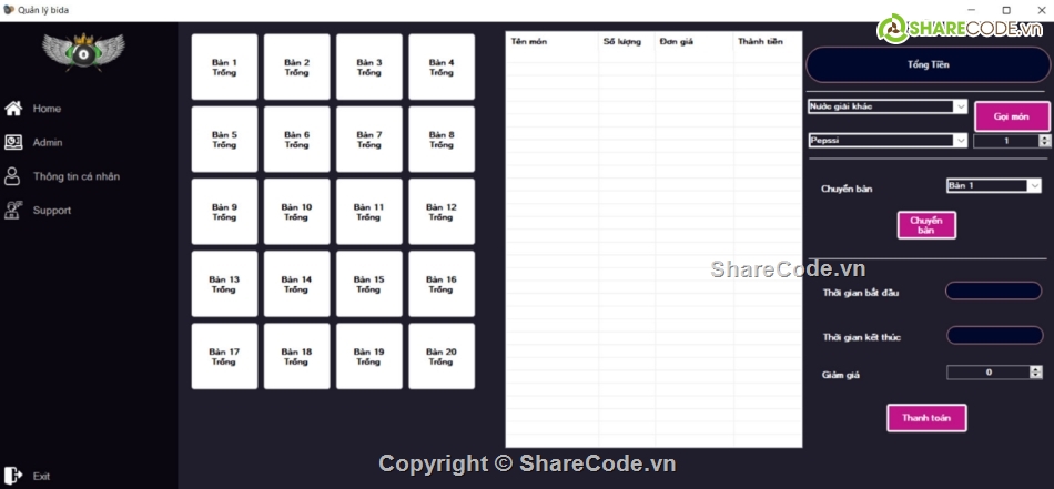 code quản lý c#,C# quản lý quán ăn,c# quản lý quán ăn,bida,Code phần mềm quản lý,quán bida