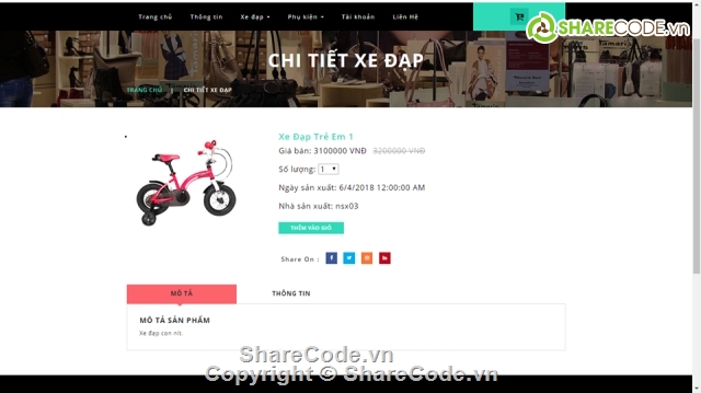 Code web bán hàng,code website bán xe đạp,web bán xe đạp mini,website bán xe đạp