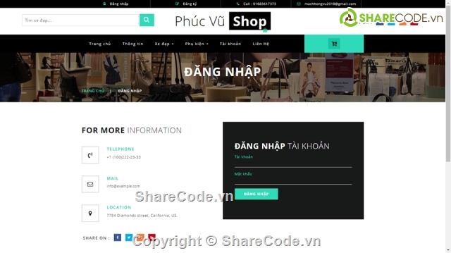 Code web bán hàng,code website bán xe đạp,web bán xe đạp mini,website bán xe đạp