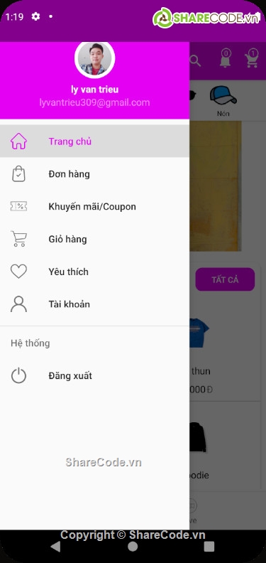 ứng dụng android,app bán hàng online,ứng dụng e - store,source code app bán hàng,Code đồ án Android