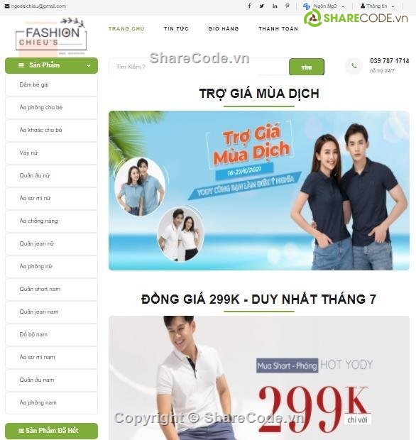 web bán thời trang,web thời trang,web thời trang online,đồ án website thời trang