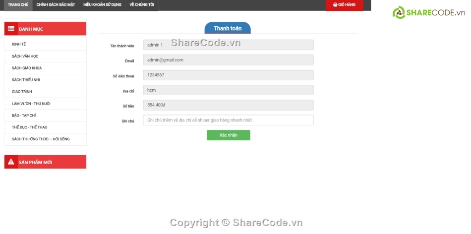 share Code Web Bán Sách,bán sách php,code đồ án bán sách online,website mua bán sách,Code Website Bán Sách